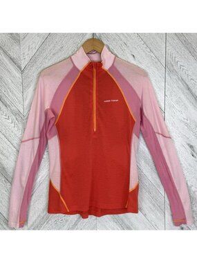 Kari Traa Alma Half Zip Base Layer Long Sleeve Shirt Womens Size XL Slim Fit